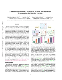 Exploring Complementary Strengths of Invariant and Equivariant
  Representations for Few-Shot Learning