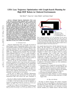 LTO: Lazy Trajectory Optimization with Graph-Search Planning for High
  DOF Robots in Cluttered Environments