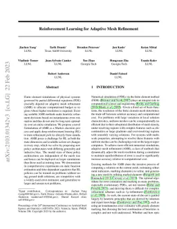 Reinforcement Learning for Adaptive Mesh Refinement