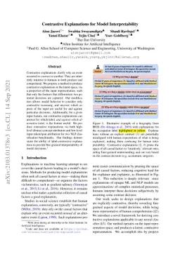 Contrastive Explanations for Model Interpretability