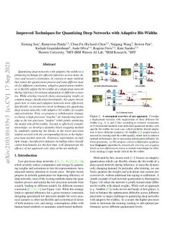 Improved Techniques for Quantizing Deep Networks with Adaptive
  Bit-Widths