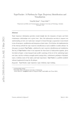 TopicTracker: A Platform for Topic Trajectory Identification and
  Visualisation