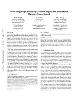 Mind Mappings: Enabling Efficient Algorithm-Accelerator Mapping Space
  Search