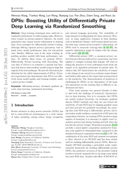 DPlis: Boosting Utility of Differentially Private Deep Learning via
  Randomized Smoothing
