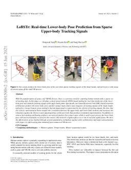 LoBSTr: Real-time Lower-body Pose Prediction from Sparse Upper-body
  Tracking Signals