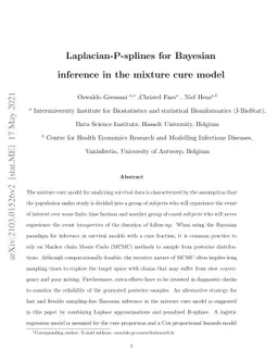 Laplacian-P-splines for Bayesian inference in the mixture cure model