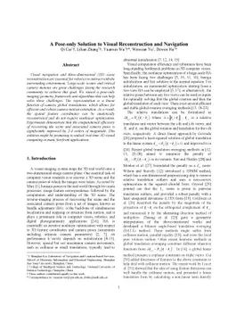 A Pose-only Solution to Visual Reconstruction and Navigation