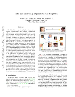 Inter-class Discrepancy Alignment for Face Recognition