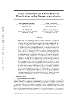 Label-Imbalanced and Group-Sensitive Classification under
  Overparameterization