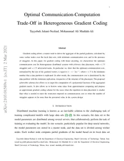 Optimal Communication-Computation Trade-Off in Heterogeneous Gradient
  Coding
