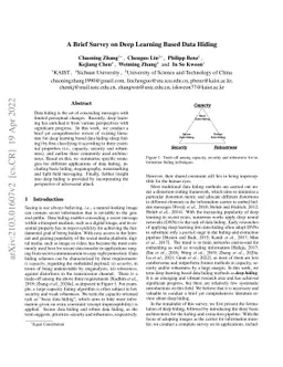 A Brief Survey on Deep Learning Based Data Hiding