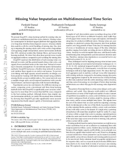 Missing Value Imputation on Multidimensional Time Series