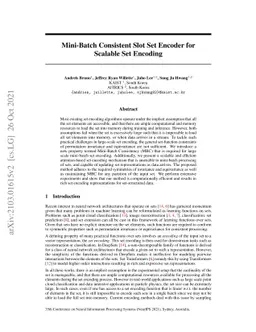 Mini-Batch Consistent Slot Set Encoder for Scalable Set Encoding