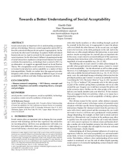 Towards a Better Understanding of Social Acceptability