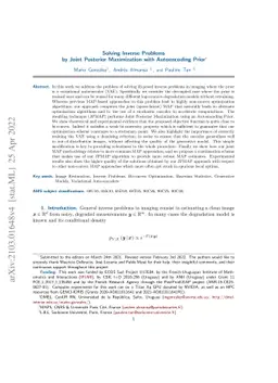 Solving Inverse Problems by Joint Posterior Maximization with
  Autoencoding Prior