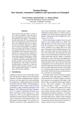Emotion Ratings: How Intensity, Annotation Confidence and Agreements are
  Entangled