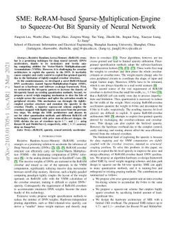 SME: ReRAM-based Sparse-Multiplication-Engine to Squeeze-Out Bit
  Sparsity of Neural Network