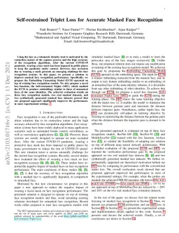 Self-restrained Triplet Loss for Accurate Masked Face Recognition