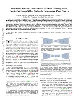 Transform Network Architectures for Deep Learning based End-to-End
  Image/Video Coding in Subsampled Color Spaces