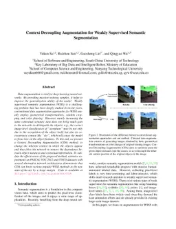 Context Decoupling Augmentation for Weakly Supervised Semantic
  Segmentation