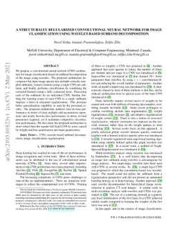 A Structurally Regularized Convolutional Neural Network for Image
  Classification using Wavelet-based SubBand Decomposition