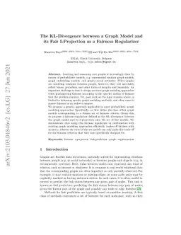 The KL-Divergence between a Graph Model and its Fair I-Projection as a
  Fairness Regularizer