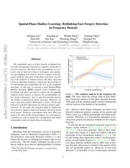Spatial-Phase Shallow Learning: Rethinking Face Forgery Detection in
  Frequency Domain