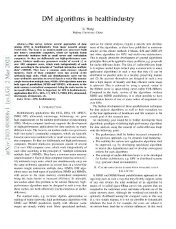 DM algorithms in health industry