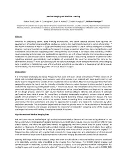 Medical Imaging and Machine Learning