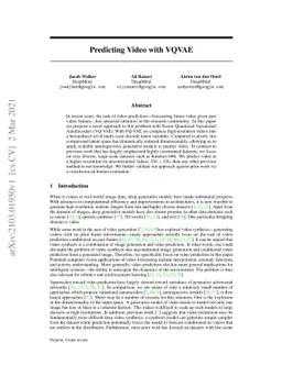 Predicting Video with VQVAE