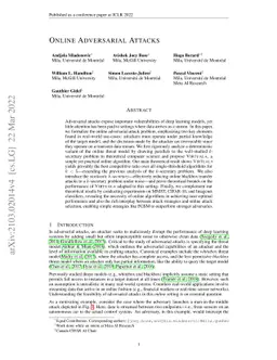 Online Adversarial Attacks