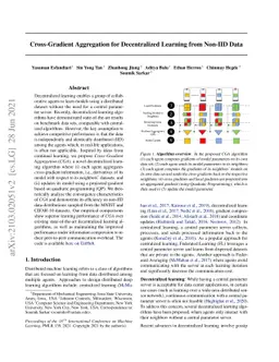 Cross-Gradient Aggregation for Decentralized Learning from Non-IID data