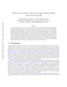 Parametric Complexity Bounds for Approximating PDEs with Neural Networks