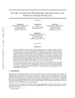 SciviK: A Versatile Framework for Specifying and Verifying Smart
  Contracts
