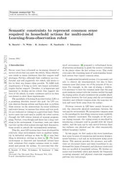 Semantic constraints to represent common sense required in household
  actions for multi-modal Learning-from-observation robot