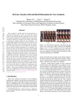 ID-Unet: Iterative Soft and Hard Deformation for View Synthesis