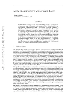Meta-Learning with Variational Bayes