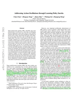 Addressing Action Oscillations through Learning Policy Inertia