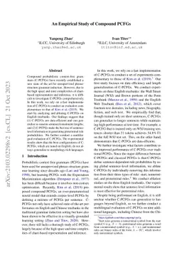 An Empirical Study of Compound PCFGs