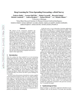 Deep Learning for Virus-Spreading Forecasting: a Brief Survey