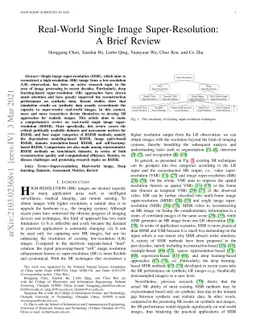 Real-World Single Image Super-Resolution: A Brief Review