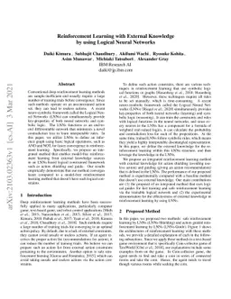 Reinforcement Learning with External Knowledge by using Logical Neural
  Networks