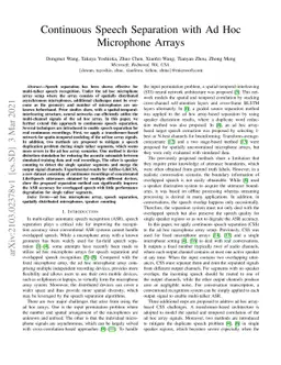 Continuous Speech Separation with Ad Hoc Microphone Arrays