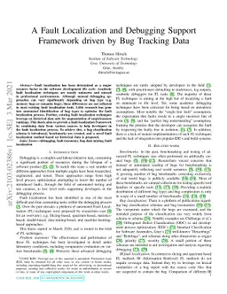 A Fault Localization and Debugging Support Framework driven by Bug
  Tracking Data