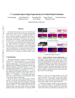 $S^3$: Learnable Sparse Signal Superdensity for Guided Depth Estimation