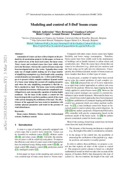 Modeling and control of 5-DoF boom crane