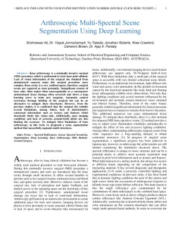 Arthroscopic Multi-Spectral Scene Segmentation Using Deep Learning
