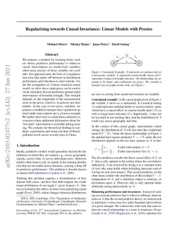Regularizing towards Causal Invariance: Linear Models with Proxies
