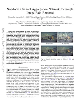 Non-local Channel Aggregation Network for Single Image Rain Removal