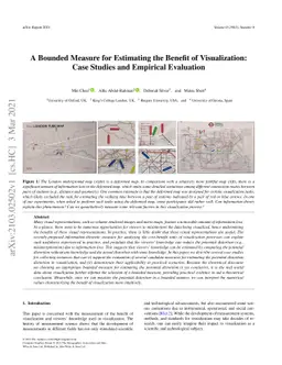A Bounded Measure for Estimating the Benefit of Visualization: Case
  Studies and Empirical Evaluation